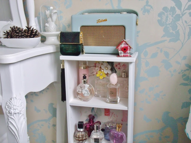 Duck egg blue roberts radio in dressing room