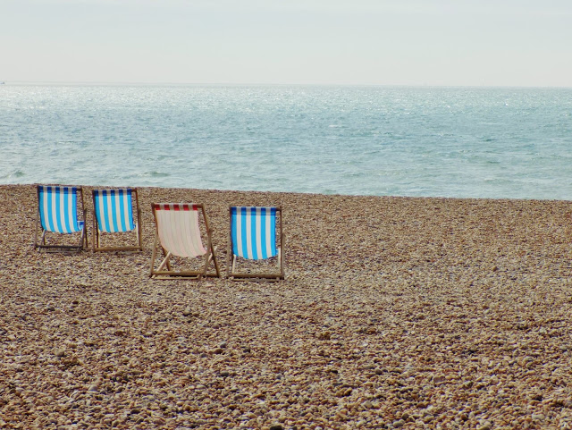 Brighton Pier seaside sea blue skies in summer Brighton Pier seaside sea blue skies in summer