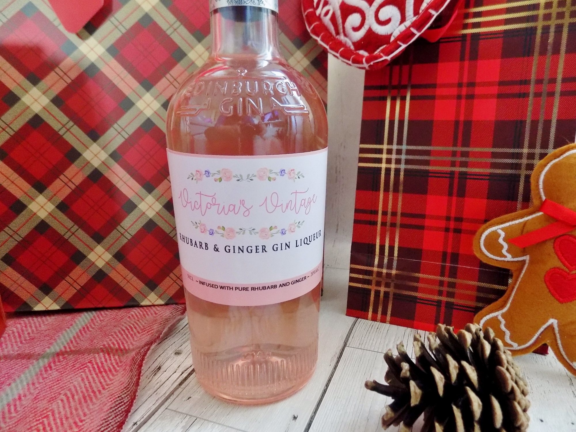 personalised rhubarb gin