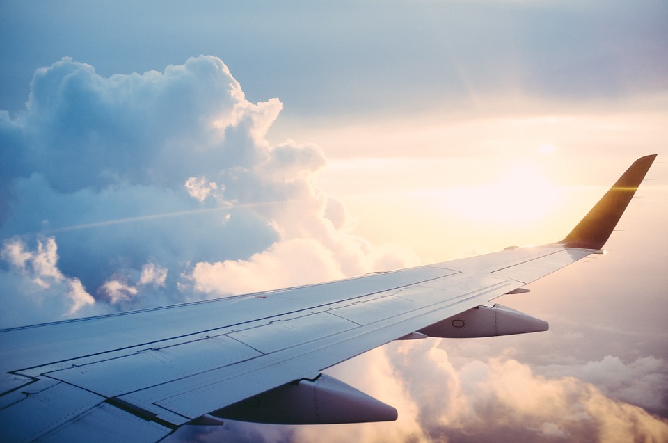 Airplane in the sky