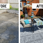 how to stencil a concrete patio